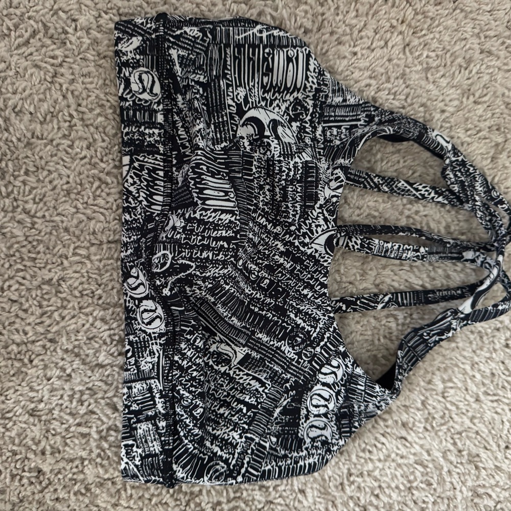 Black and White Women's sports bra
